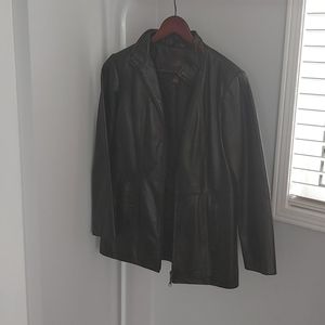 DANIER black leather zip-up jacket